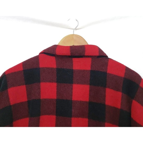 Wrangler Premium Quality Men’s Red Black Buffalo Plaid Flannel Shacket Shirt 3XL - Picture 5 of 7